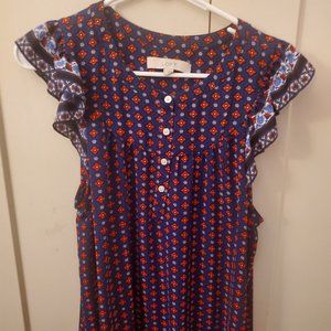 LOFT Ruffle Sleeveless Blouse